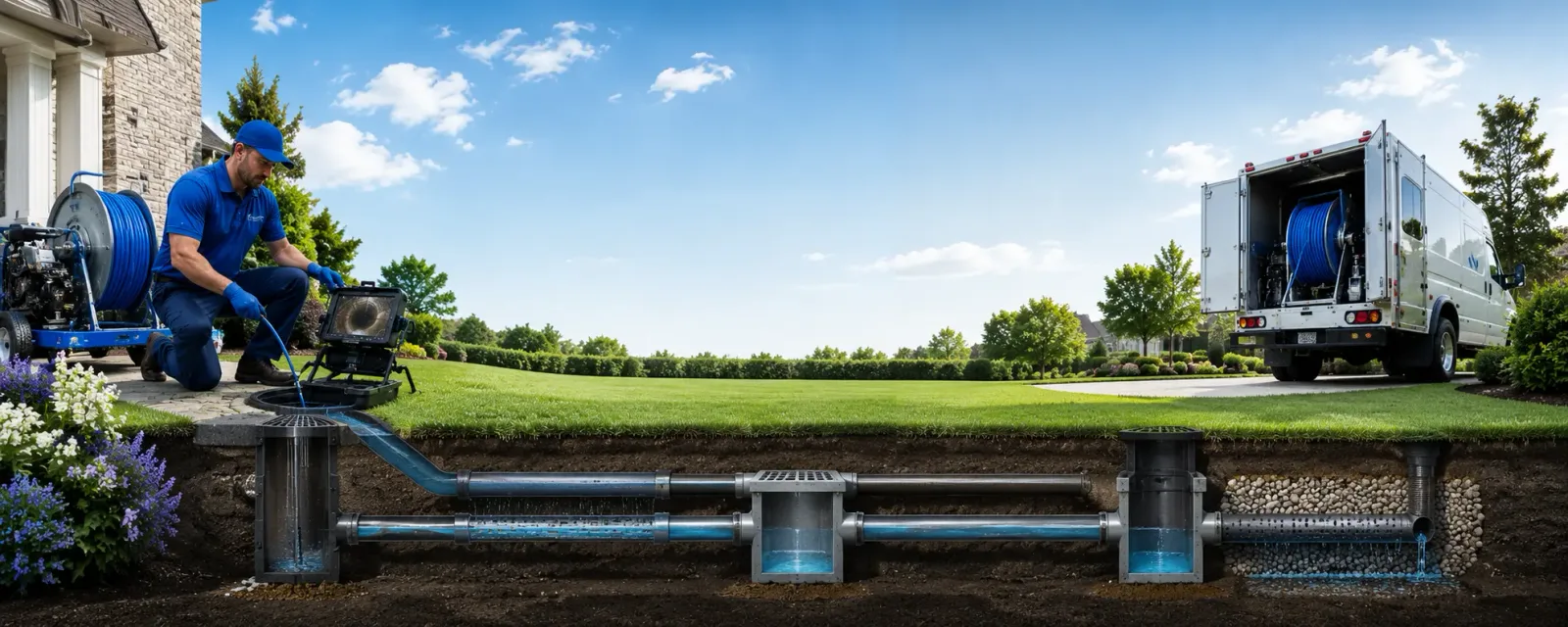 Outdoor drain cleaning information for Clayton, IL